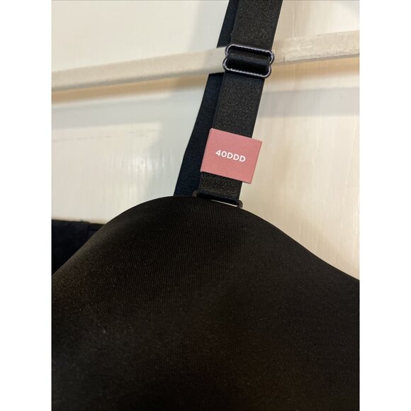 Cacique Womens STRAPLESS MULTIWAY BRA 40DDD Black Light Lined Smooth Wire NWT - Picture 4 of 6